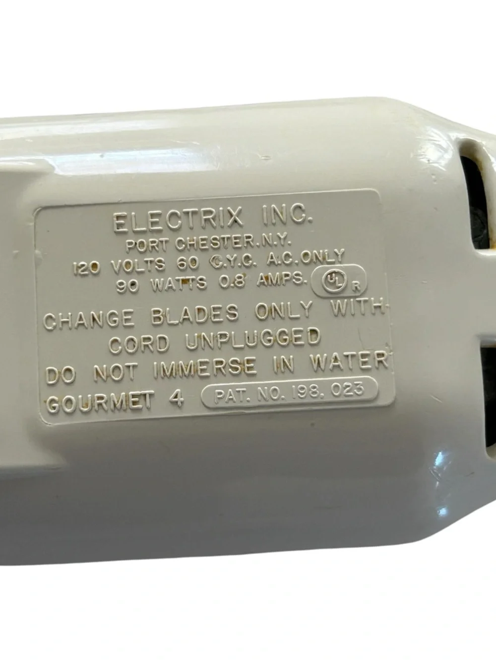 Vintage Electrix Gourmet 4 Electric Carving Knife White Dual Blades USA Works‎
